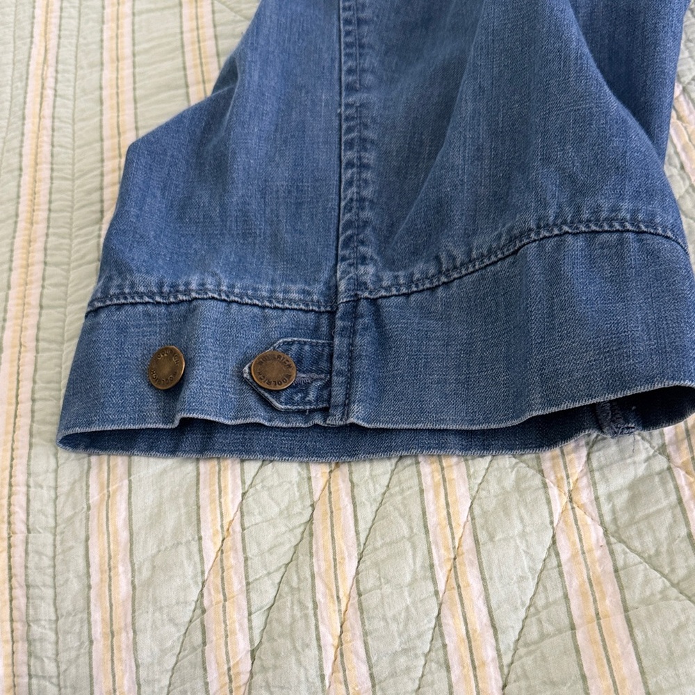 Woolrich Blue Denim Cargo Capris women’s size 14 - Picture 8 of 8